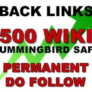 500 Wiki Article Contextual High TF Authority Manual SEO BACKLINKS building