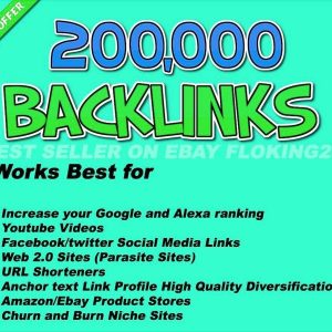 200,000 VERIFIED SEO BACKLINKS - BOOST YOUR SOCIAL MEDIA, GOOGLE & ALEXA RANKING